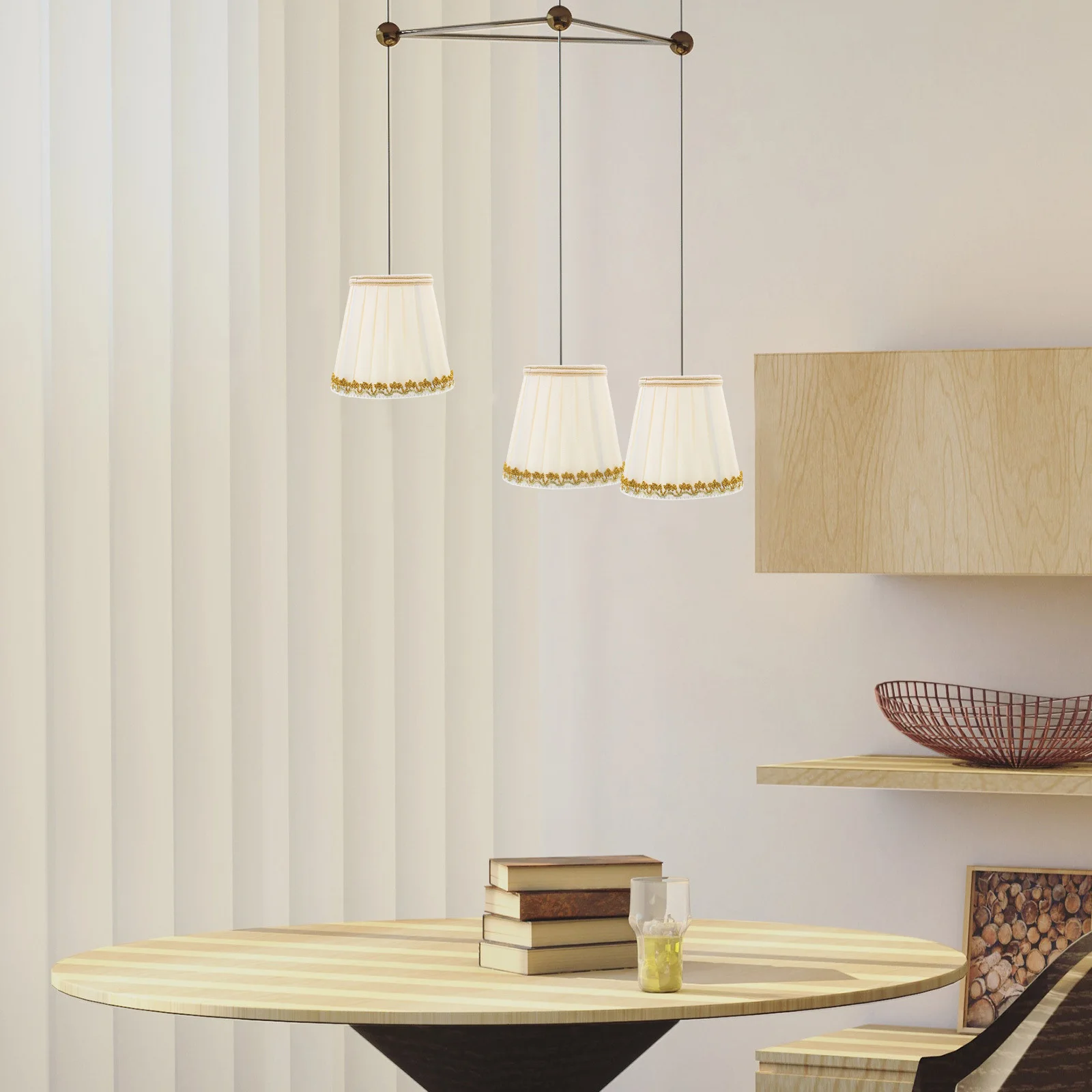 

Fabric Lampshade Desk Table Floor Light Cover Sturdy Longtime Use Elegant Vintage Home Decoration Lighting Accessory