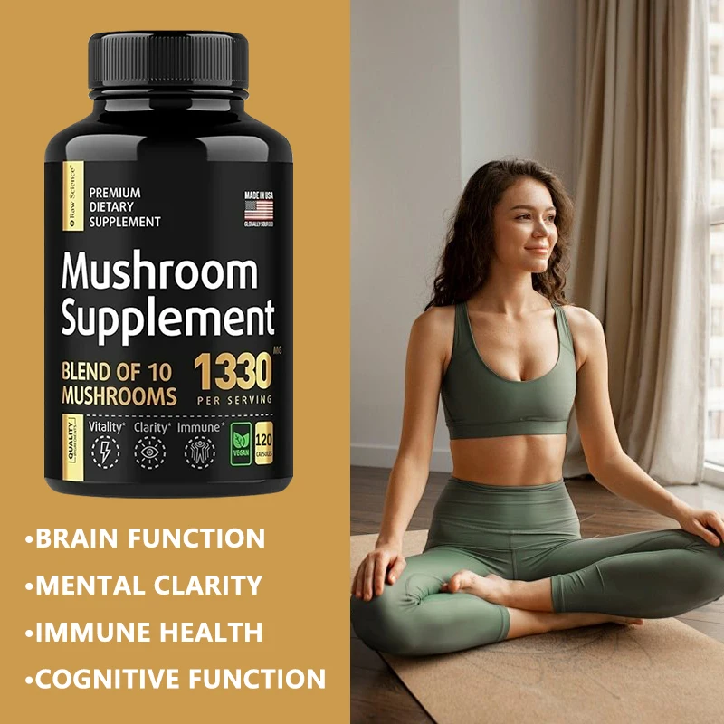 Nootropic Mushroom Complex with Chaga Extract and Cordyceps To Boost Brain and Focus - Boost Immunity