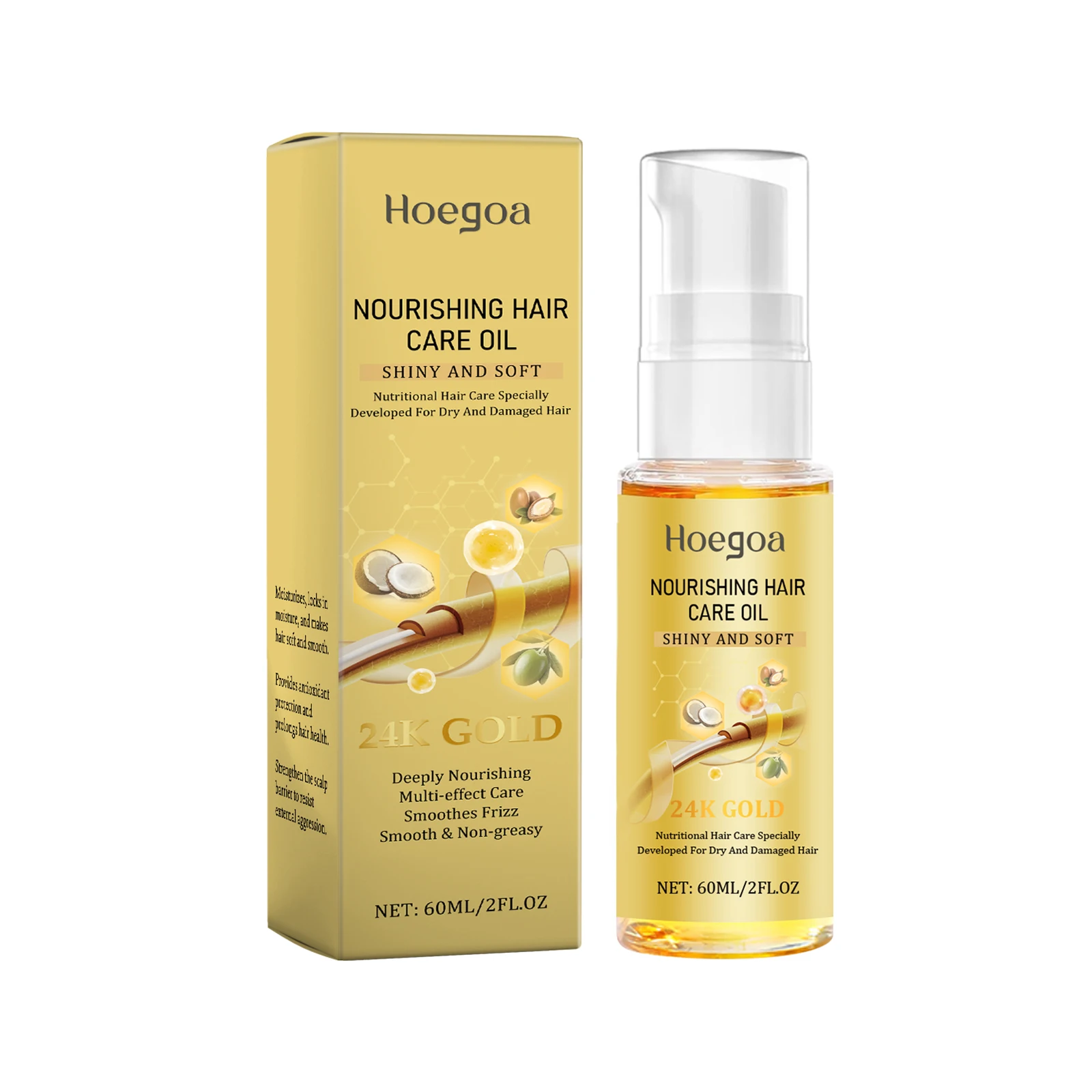 

Hoegoa Hair Care Essential Oil Nourishes And Nourishes Bright Hair Dry Hair Light And NonGreasy Hair Care Essential Oil