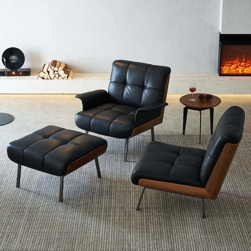 

Leather office living room single sofa chair bedroom balcony