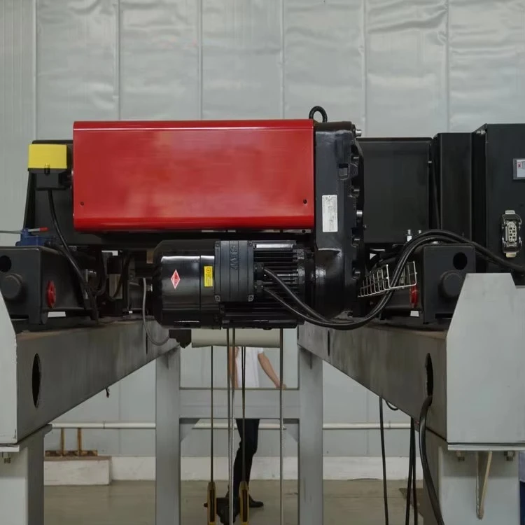 Low Head Room Clean Workshop 1000KG Capacity Wire Rope Hoist Trolley