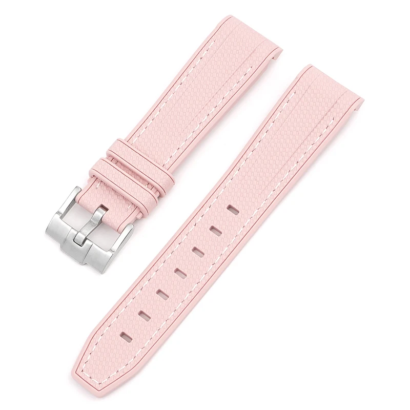 Horlogeband voor Omega X Swatch Joint MoonSwatch band voor Seamaster 300 heren dames 20 mm rubberen siliconen gebogen uiteinde polsband