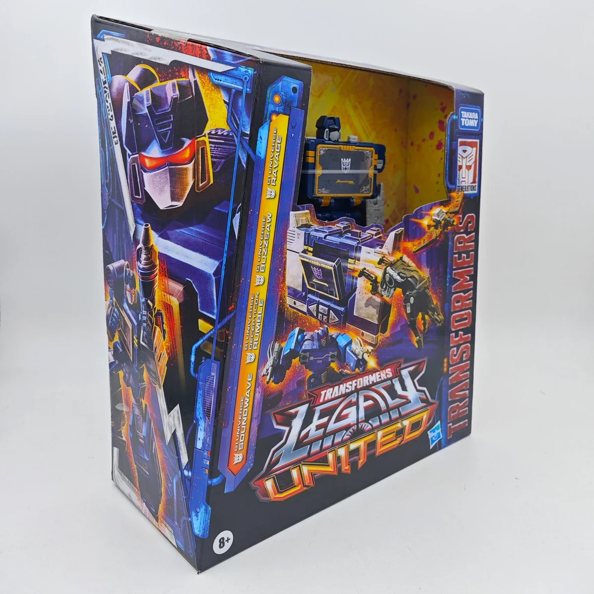 HasbroTransformers Legacy United Voyager Class G1 Universe Soundwave Rumble Buzzsaw Ravage Action Figure Collectible Model F9188