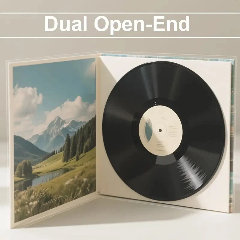 3/5/15/20Pcs LP Record Sleeve - Double-Sided Foldable Vinyl Album Cover, Anti-Static Dustproof Dual Open-End Protection