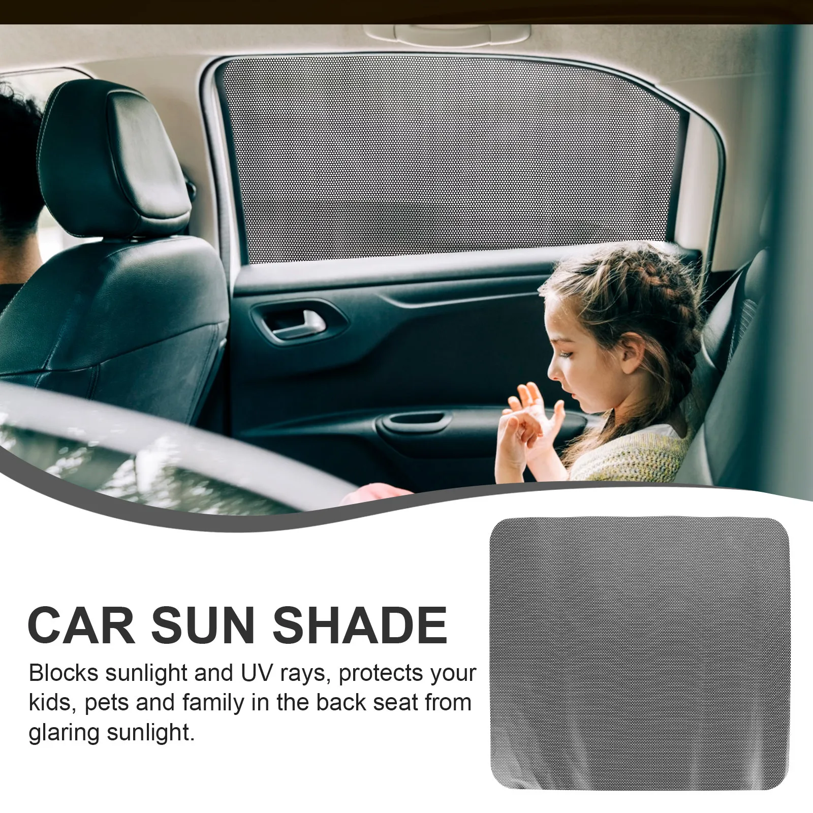 8Pcs Car Side Window Shades Sun Protection Prevention Auto Window Blinds Heat Shield for Vehicle Cooling