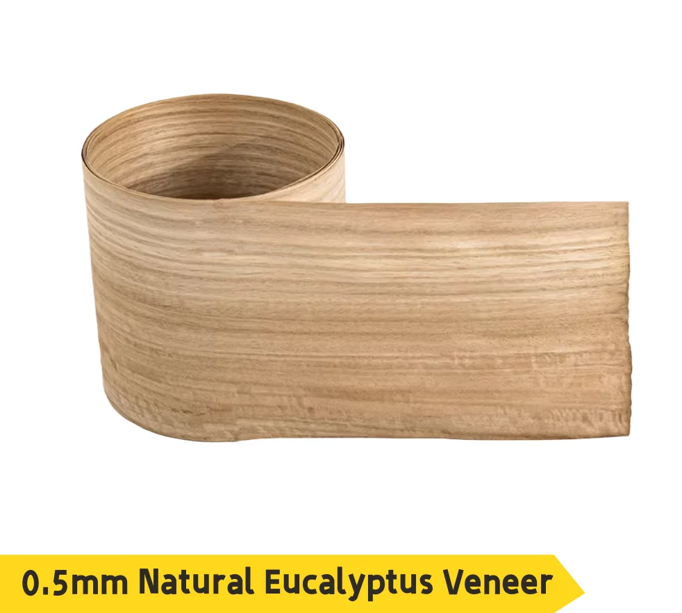 

Thickness:0.5mm Natural Eucalyptus Veneer Sheets Wall Art Base Material Veneer