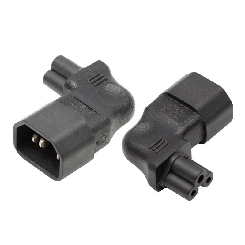 

Адаптер питания IEC320 C14 «папа» на «мама» C5, 90-градусный разъем преобразователя мощности