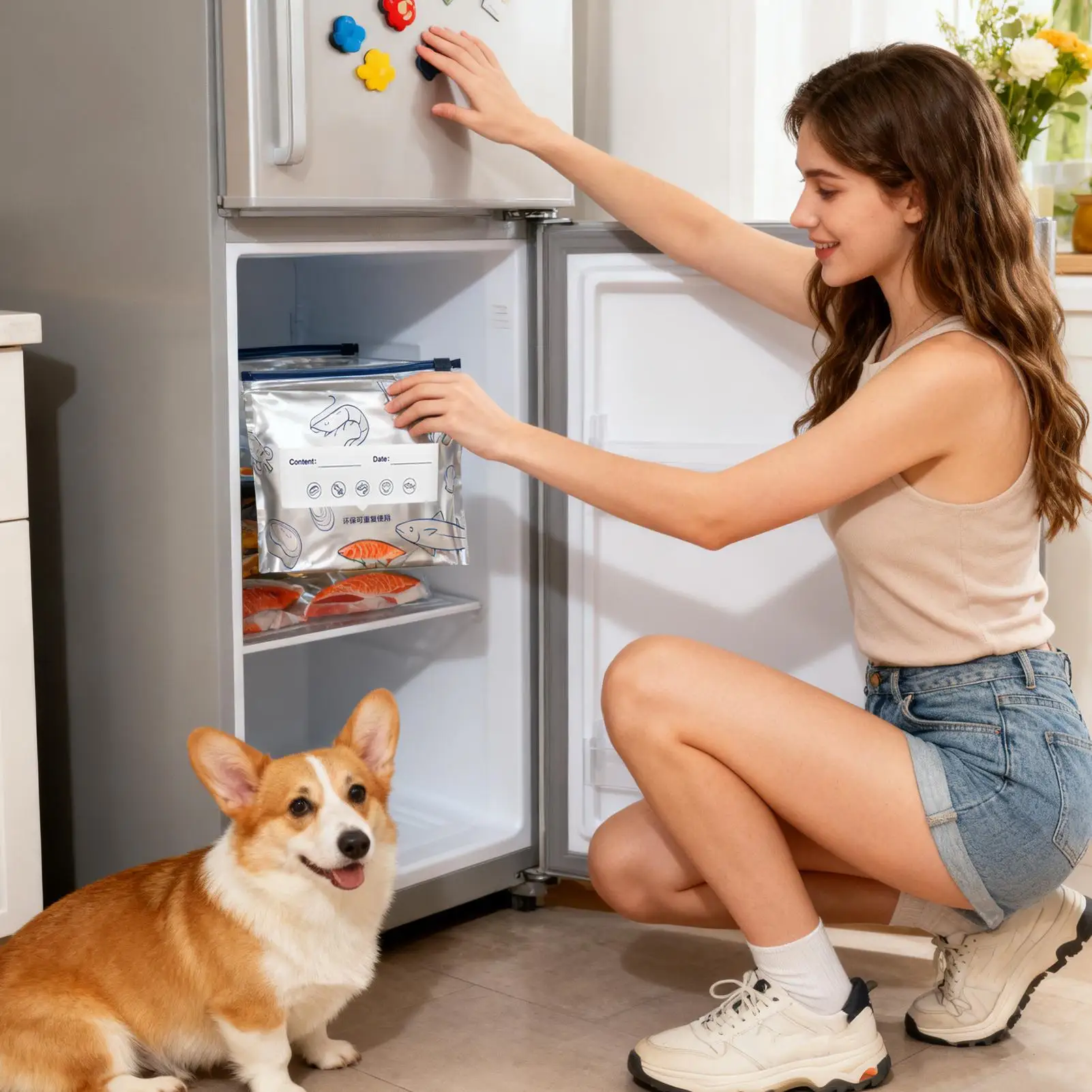 

Сумки для хранения из алюминиевой фольги, вакуумные многоразовые пакеты для морозильной камеры из алюминиевой фольги для овощей, фруктов, морепродуктов, микроволновой печи, приготовления еды