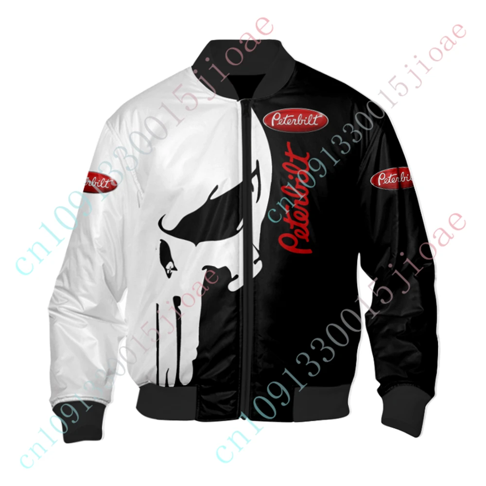 

Peterbilt Jackets For Men's Clothing Bomber Jacket Thick Coat Techwear Baseball Uniform Harajuku Parkas Windbreaker Custom Logo