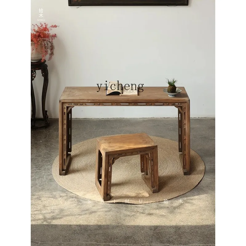 CZ-27 Solid Wood Calligraphy Desk Painting Case Writing Desk Antique Imitation Old Object