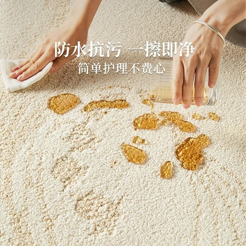 سجادة غرفة معيشة مقاومة للماء ومضادة للحشف، غرفة نوم فرنسية قديمة قابلة للانزلاق ومقاومة للأوساخ، فاخرة ومتقدمة #3