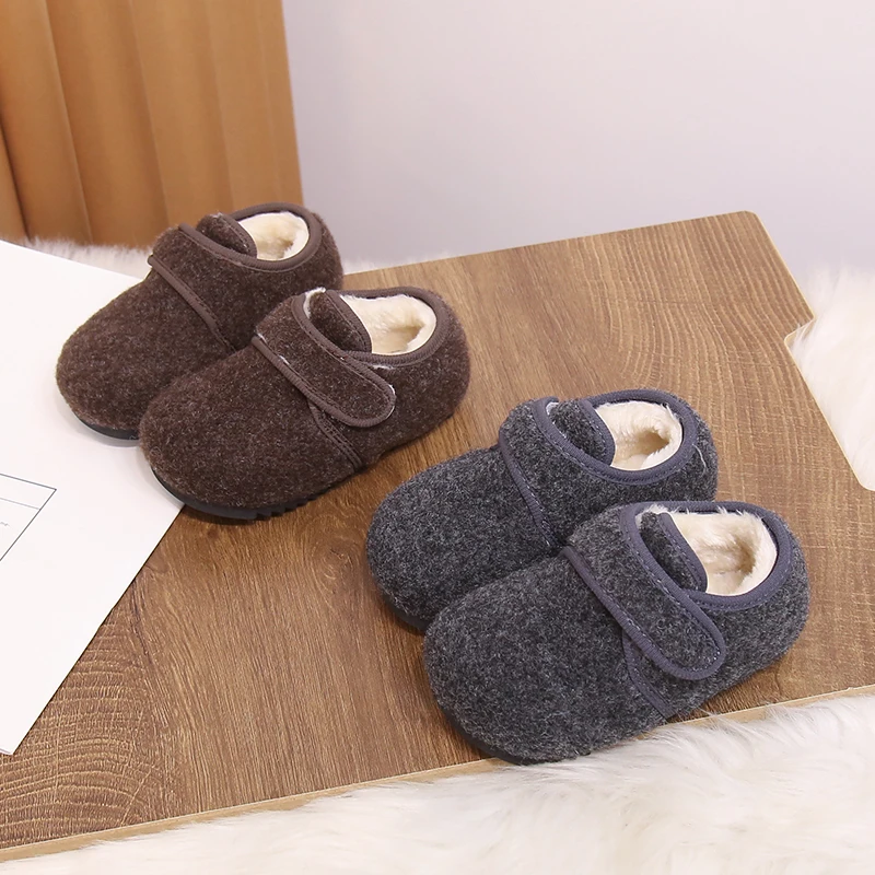 

2025 Winter New Children Cotton Shoes for Girls Fashion Korean Style Soft Bottom Anti-slippery Versatile Princess Casual Shoes