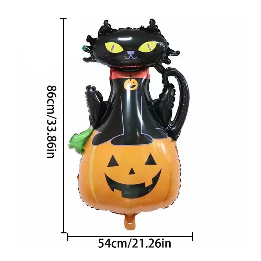 1 قطعة هالوين اليقطين القلعة الهيكل العظمي موضوع الدائمة الألومنيوم فيلم بالون شبح مهرجان الاحتفال الديكور لوازم الحفلات #6