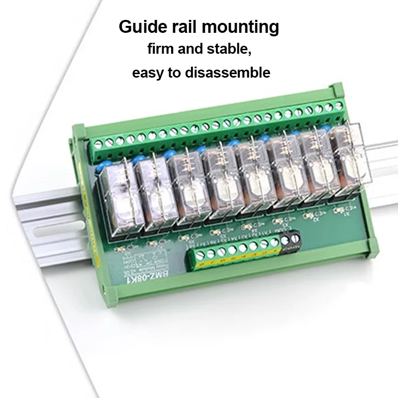 16 kanałów 1NO + 1NC, 1 SPDT moduł przekaźnika interfejsu do montażu na szynie DIN z G2R-1-E 16A wejście DC 12V 24V PNP NPN kompatybilny — zdjęcie 7