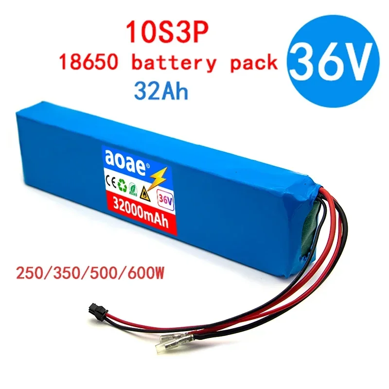 

New36V 10S3P 32Ah 18650 Lithium Battery Pack Electric Bike Battery Electric Motorcycle Battery 350/500W