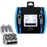 Cuerda de hebilla de bloqueo con tensor de rodillo, 6 ganchos, ajustadores de Paracord antideslizantes, tecnología de leva resistente, ajustador de tensión de cuerda