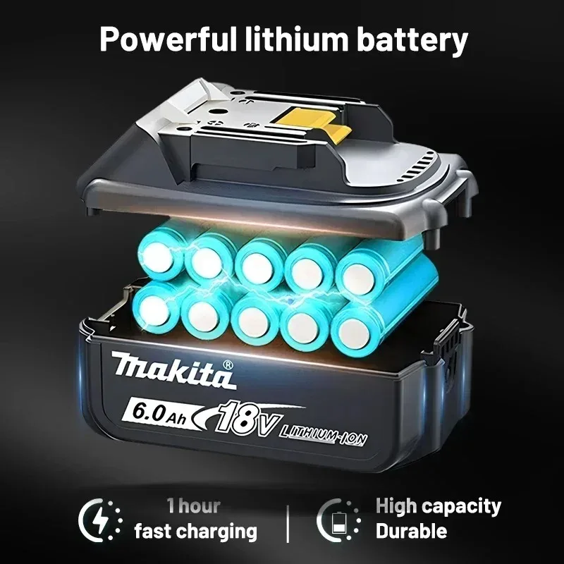 Genuine 18V Makita 6.0Ah battery,replaceable DTW700 DGA404 DHR202 DJV182 DDF487 DTD173 for 18v power tool battery DC18RC charger - view 3