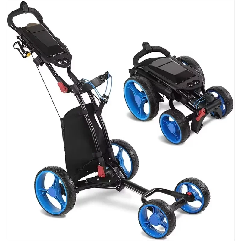 

Aluminum Alloy Folding Custom Color 4 Wheel Trolley for Golf