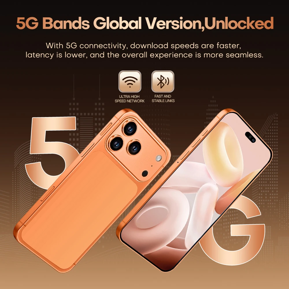 Capa de Silicone de Alta Qualidade para Smartphone i17 Pro Max de 7,3 Polegadas, Capa à Prova de Choque, Acessórios para Celulares