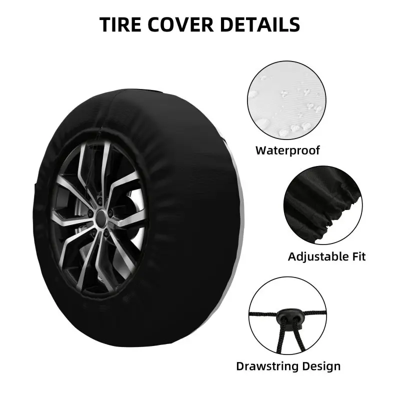 Custom Japanese Samurai Warrior Tire Cover 4WD 4x4 Trailer Katana Spare Wheel Protector for Toyota RAV4 Prado 14\