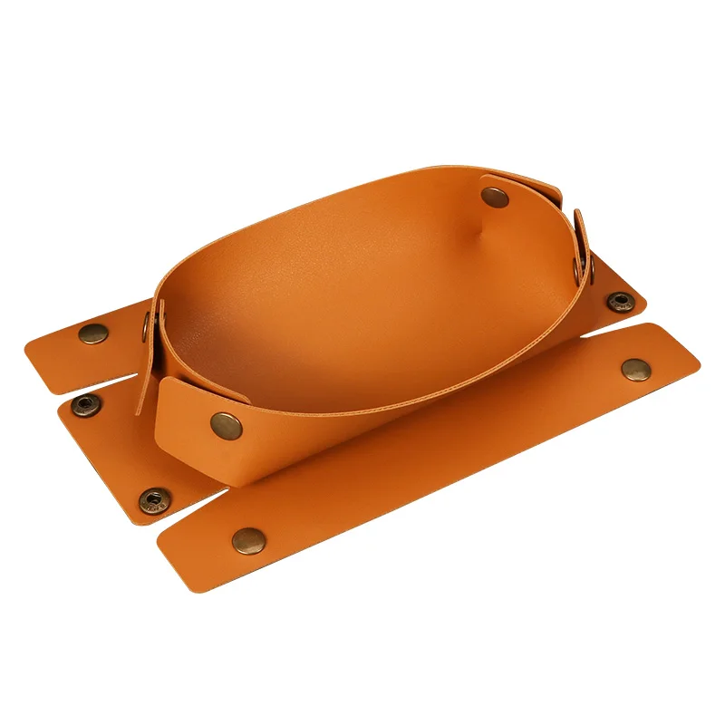 Portable Wake-Up Tray Foldable PU Leather Rolling Tray Tobacco Accessory Storage Pipe Tray Smoking  Multipurpose