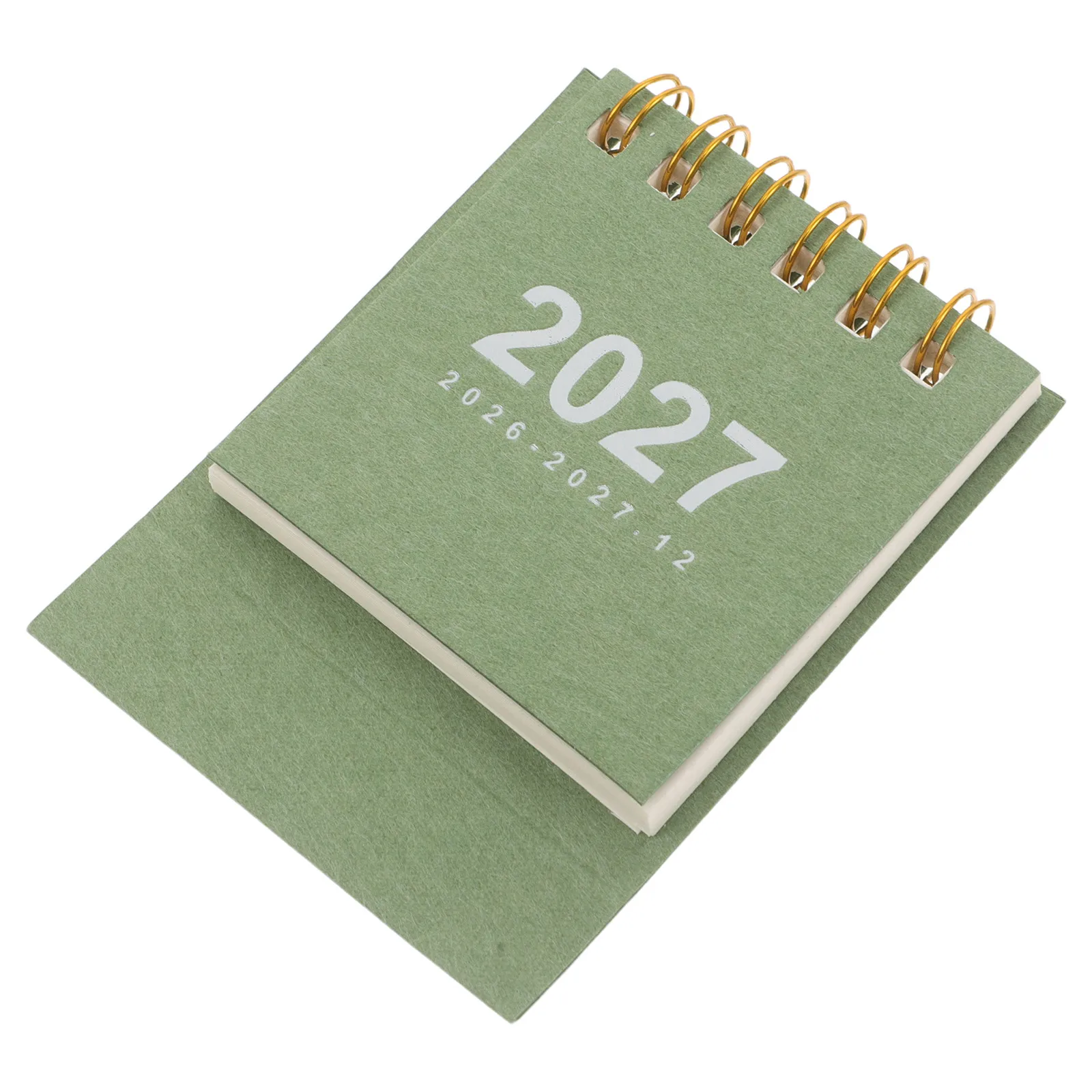 Mini Desk Calendar 2027 Tiny 2026-2027 Spiral Flip Desktop Standing Planner Space-Saving Organizer Calendar for Office Study