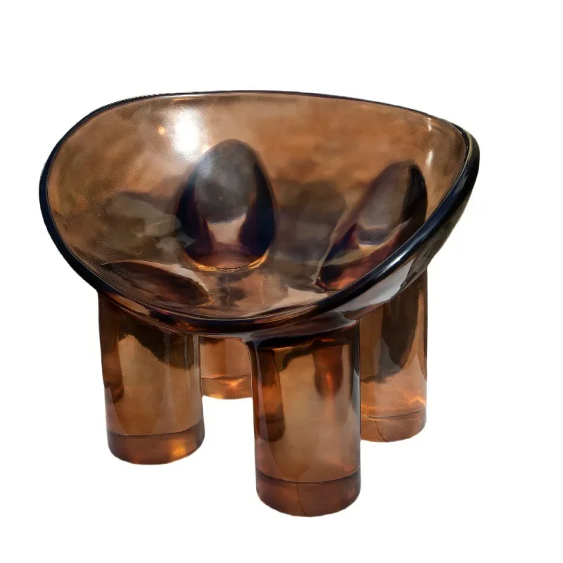 

Modern light luxury transparent resin creative personalized legs Nordic design simple chair