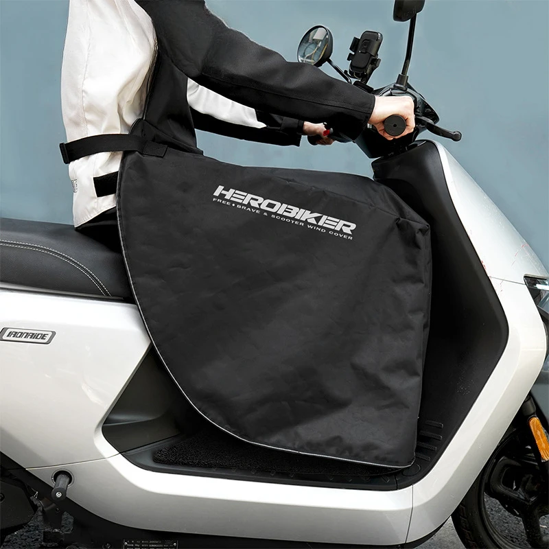 

Motorcycle windshield cover, warm in winter with fleece, riding apron, outdoor, waterproof and cold-proof for electric vehicles.