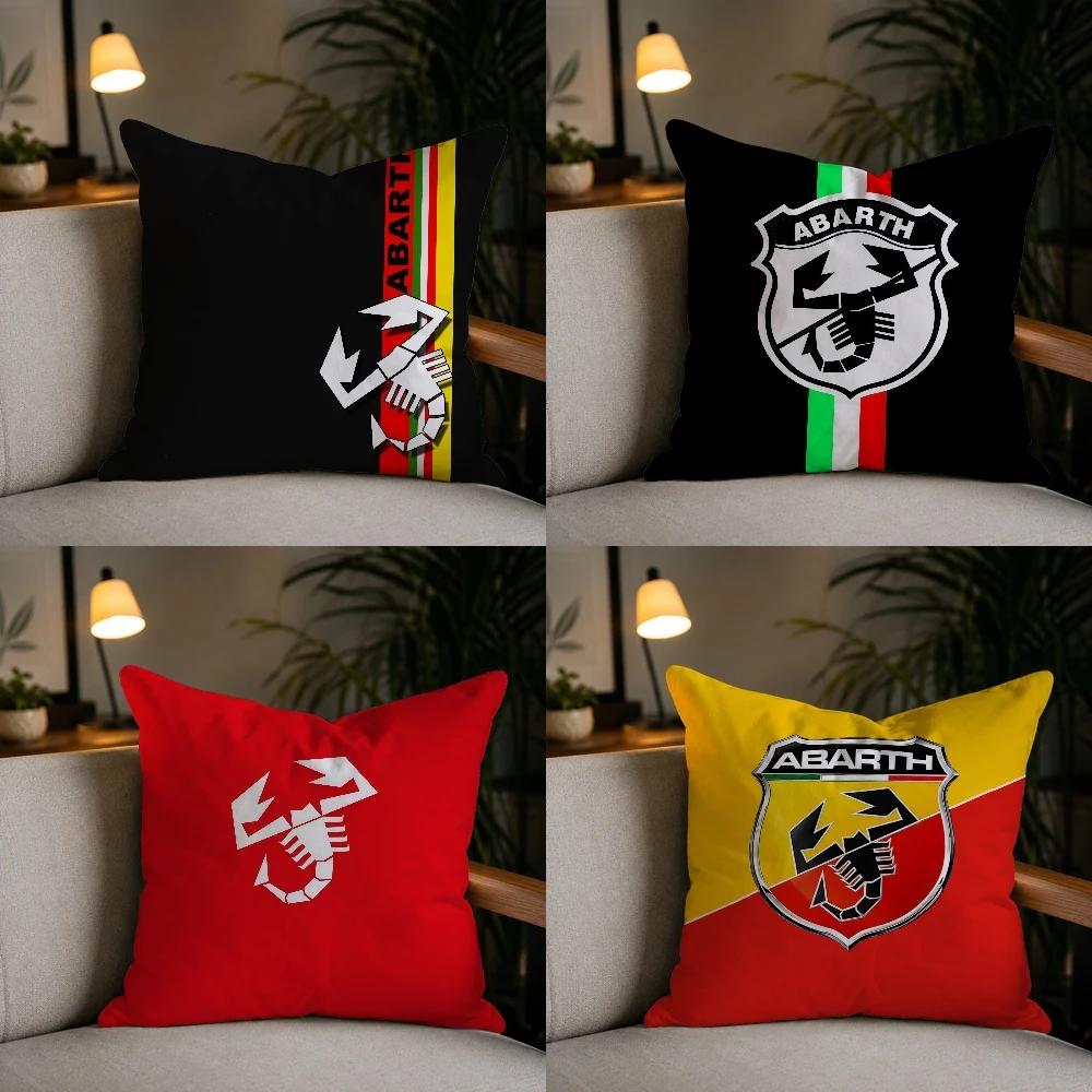 A-Abarth BrandPillow Case Plush Pillow Cases Home Decoration Pillow Cover for Sofa Bed Chair Living Room