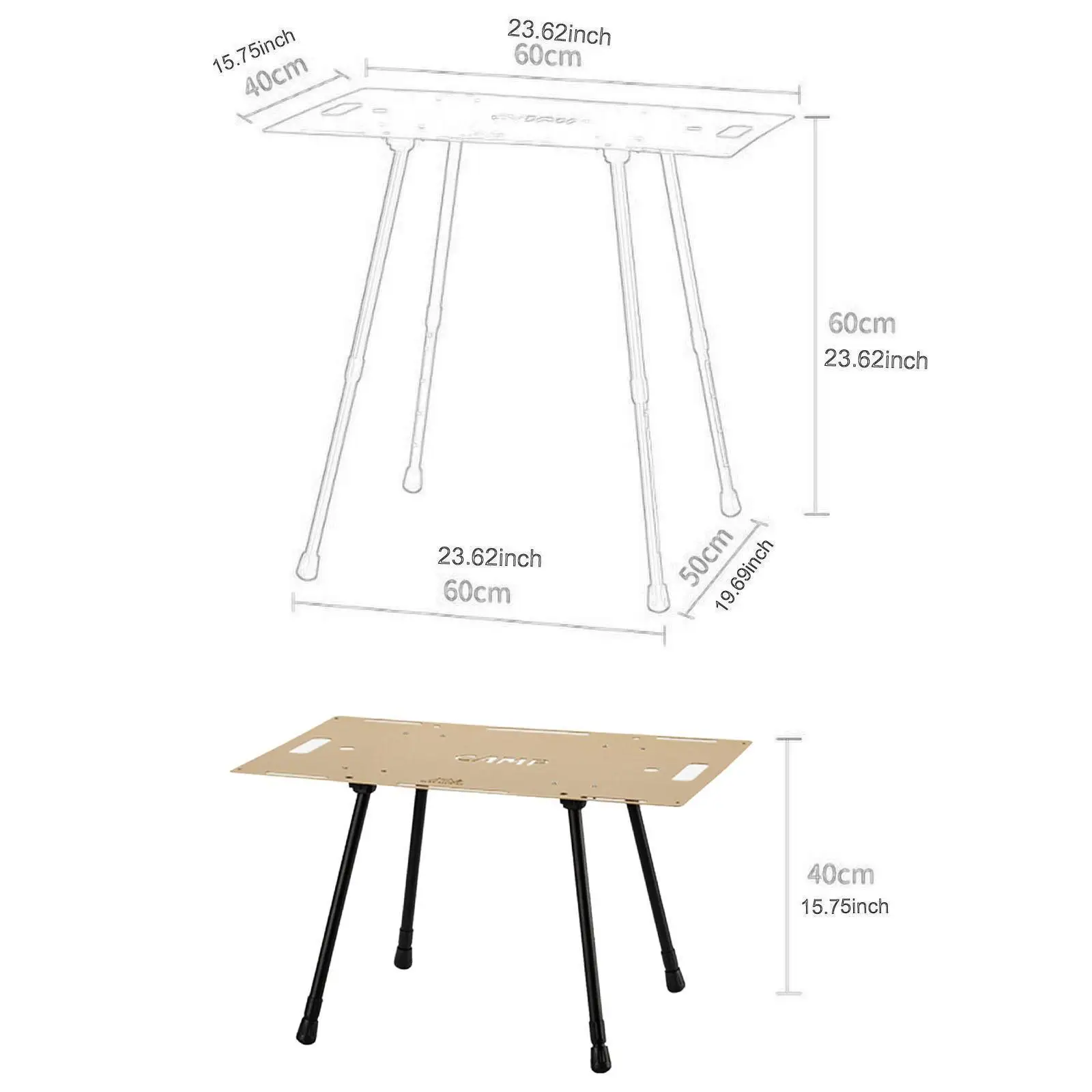 طاولة قابلة للطي أثاث التخييم المستقر طاولة خارجية للسفر في ساحة الفناء #6