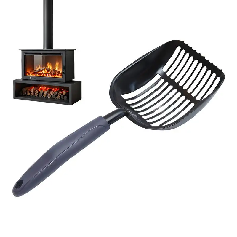 

Fireplace Shovel Tool Metal Fireplace Ash Sifter Heat Resistant Grill Tools Portable Grilling Supplies for Outdoor Fire Pit