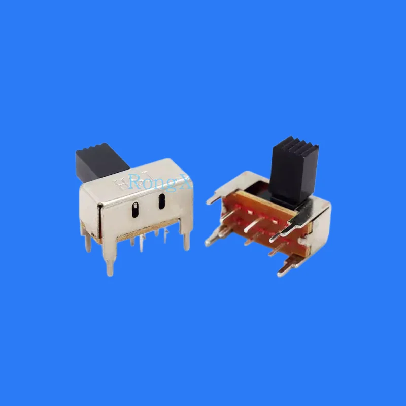 100pcs/ SK-22H04(2P2T) handle height 5mm 2-speed toggle switch 4 fixed feet 6 feet horizontal
