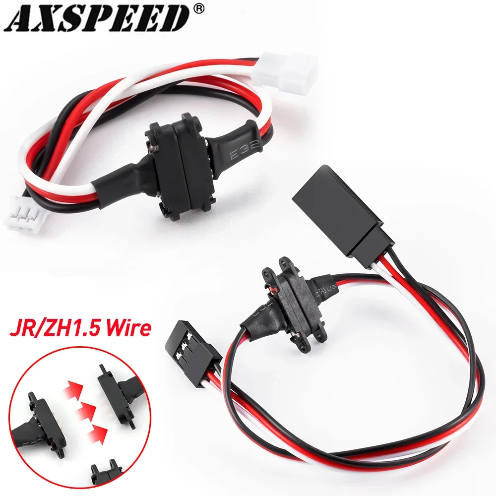 AXSPEED Magnetic Snap-on JR/ZH1.5 Extension Cable 1-to-2 Male Female Y Cable for RC Model Cars Planes Drones Boats Upgrade Parts