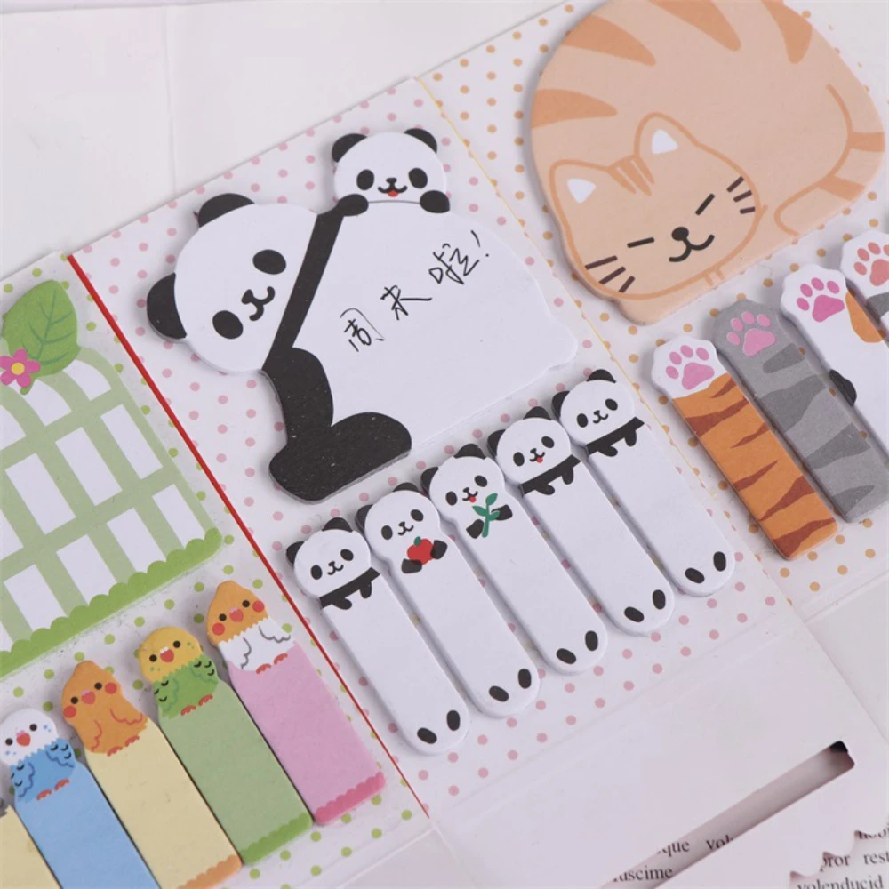 Kawaii Panda Cat Bird Sticky Notes To Do List Planner Sticker N Times Memo Pad Note Pads Stationery Gift Prizes Deco Tabs