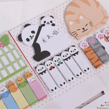 Kawaii Panda Gatto Uccello Note adesive Lista delle cose da fare Planner Adesivo N Volte Blocco note Blocco note Cancelleria Premi regalo Schede decorative