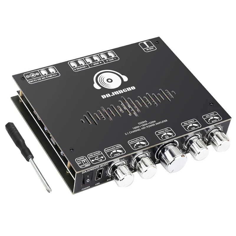 dajunguo-1set-s220hs-bluetooth-power-amplifier-board-21-channel-tda7498e-160wx2-220w-audio-power-amplifier-module