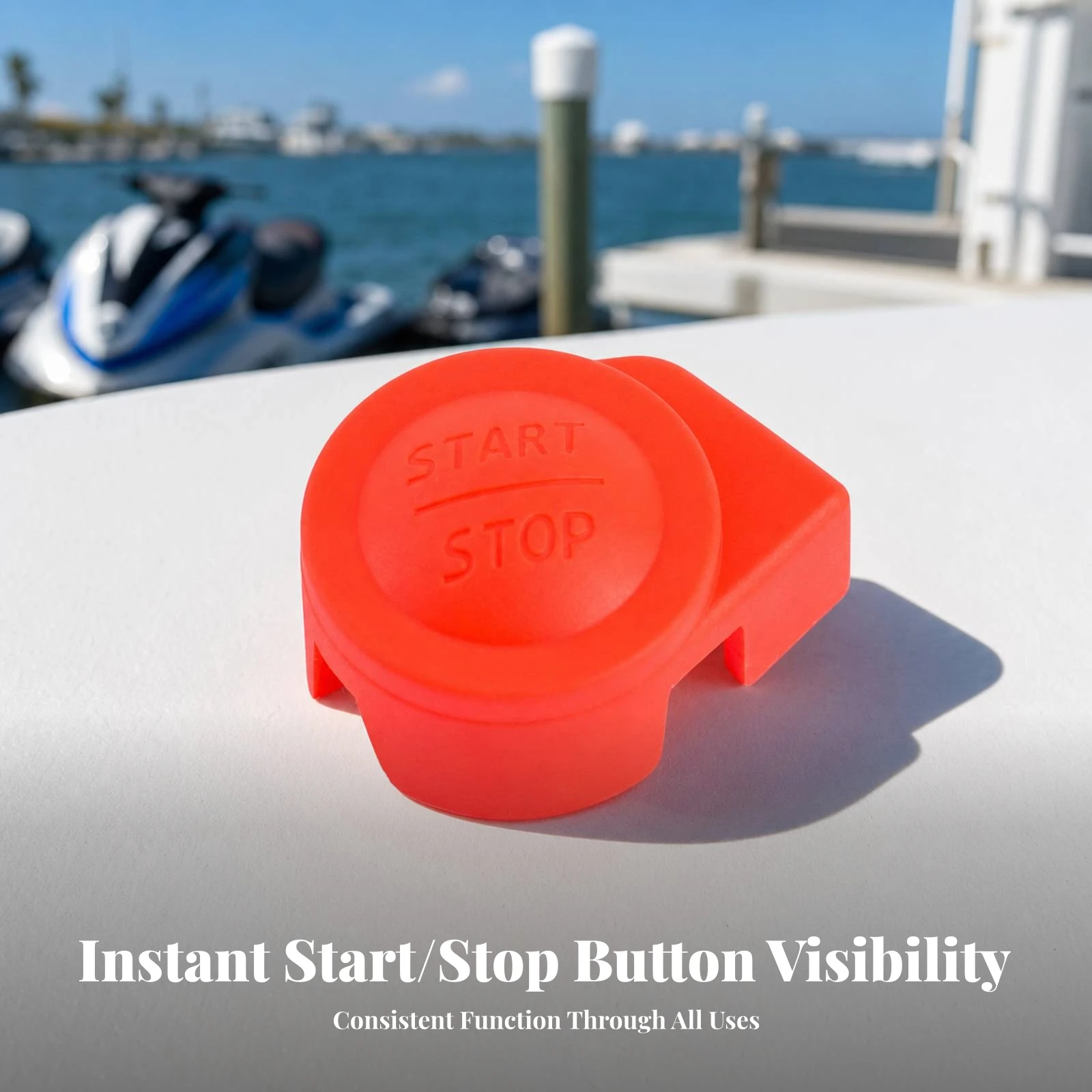 start/stop Button Switch Cover Compatible on-off Button Cover Part Molded Aftermarket for Riders, Marine Console