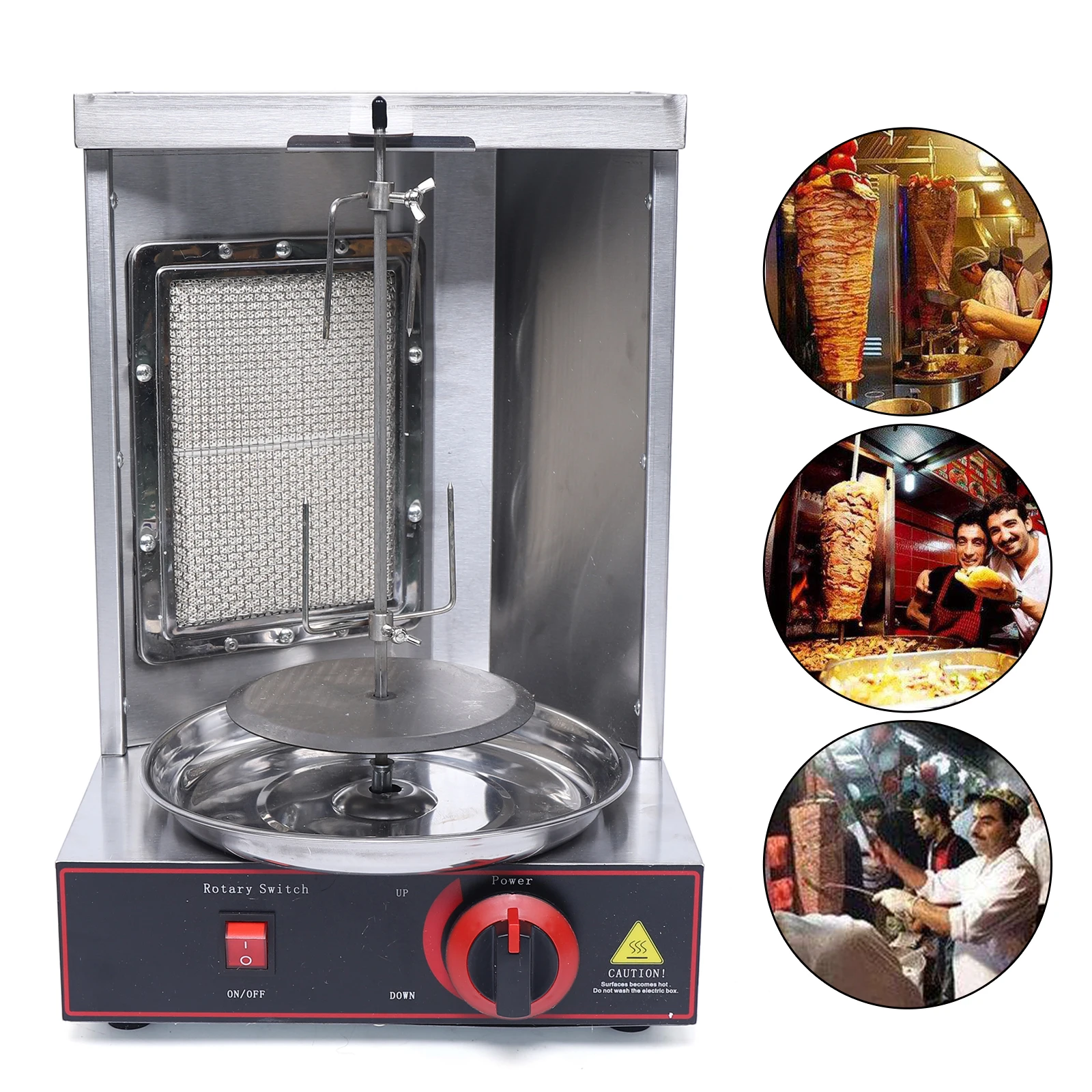 Vertical Broiler Pastor Grill Machine LPG Vertical Rotisserie for Chicken Roast