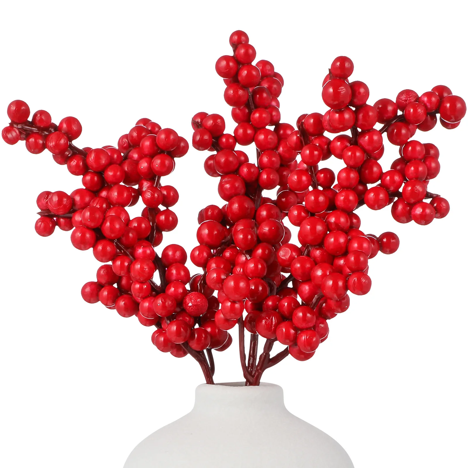 

10pcs Artificial Berries Christmas Party Decor Bouquet Diy Craft Centerpiece Holiday Wedding Home Arrangements Gift