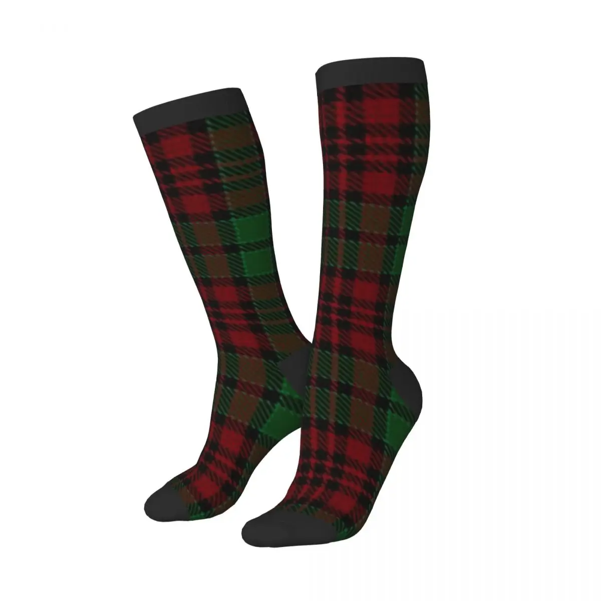 Stockings Funny Autumn Casual Warm Socks Tartan Plaid Scottish Pattern Soft Winter Knee High Socks