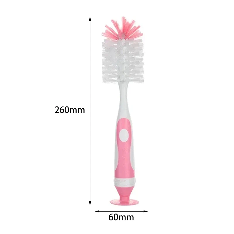 2 In 1 Mother-child Nylon Baby Bottle Cup Cleaning Brush Nipple BrushSuction Stand Type Feeding Clean Tool Set Nipple Brush