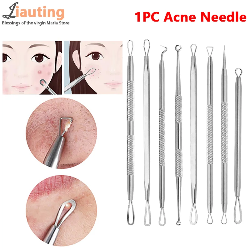 Cravo Acne Agulha, Espinhas Celulares, Pinça Clip, Acne Comedão, Extrator De Manchas, Beleza, Face Skin Care Tool