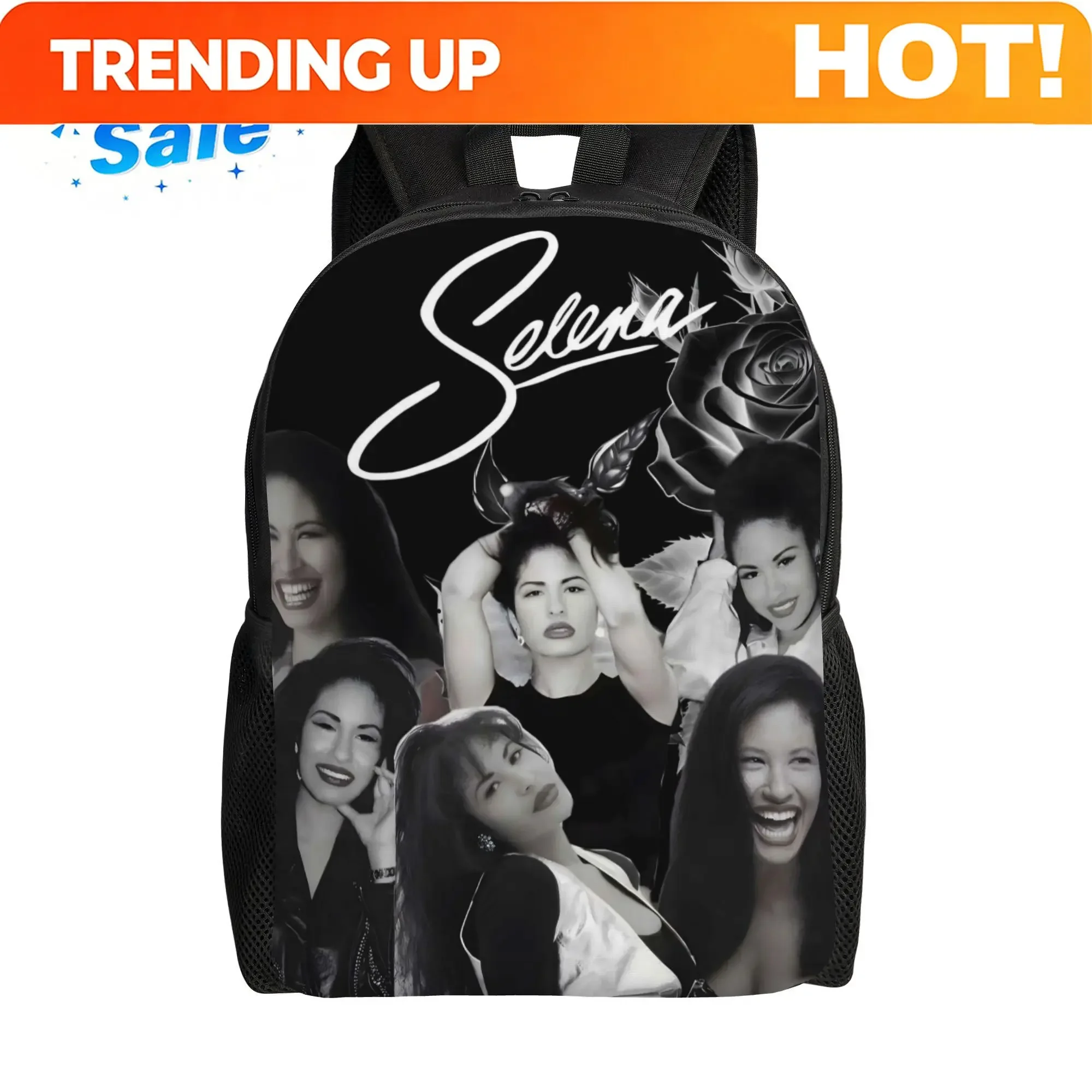 Custom Bag Selena Quintanilla Pop Icon Backpack - Official Selena-Themed School Backpack With Single Pocket, Lightweight & Comfo