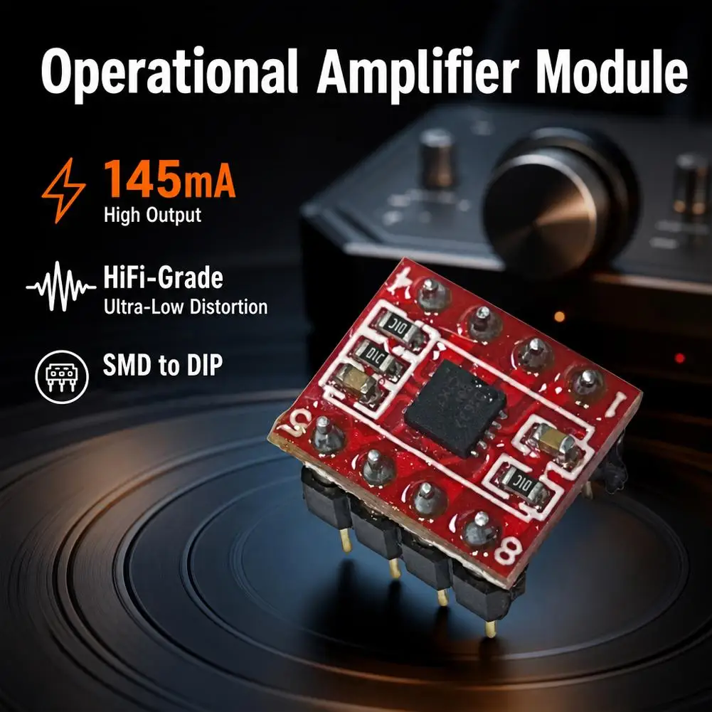 OPA1622 HiFi Operational Amplifier Module SMD to DIP 145mA High Current Dual Op Amp Audio Upgrade Board