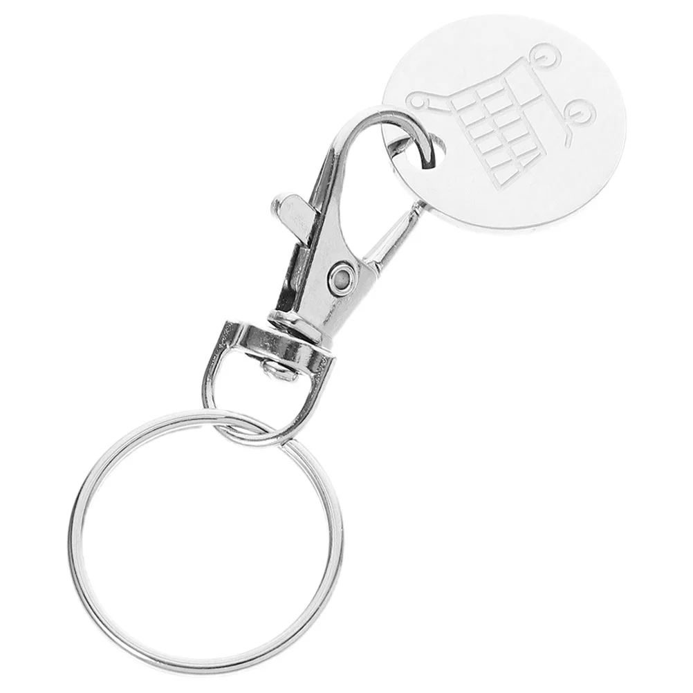 Grocery Cart Keyring Handbags Keychain Token Metal Shopping Trolley Tokens Keys Hanging