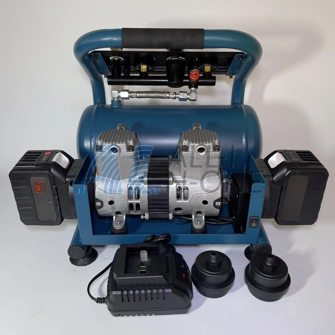 Industrial high-power air compressor rechargeable wireless lithium battery air compressor dual barometer power tool parts
