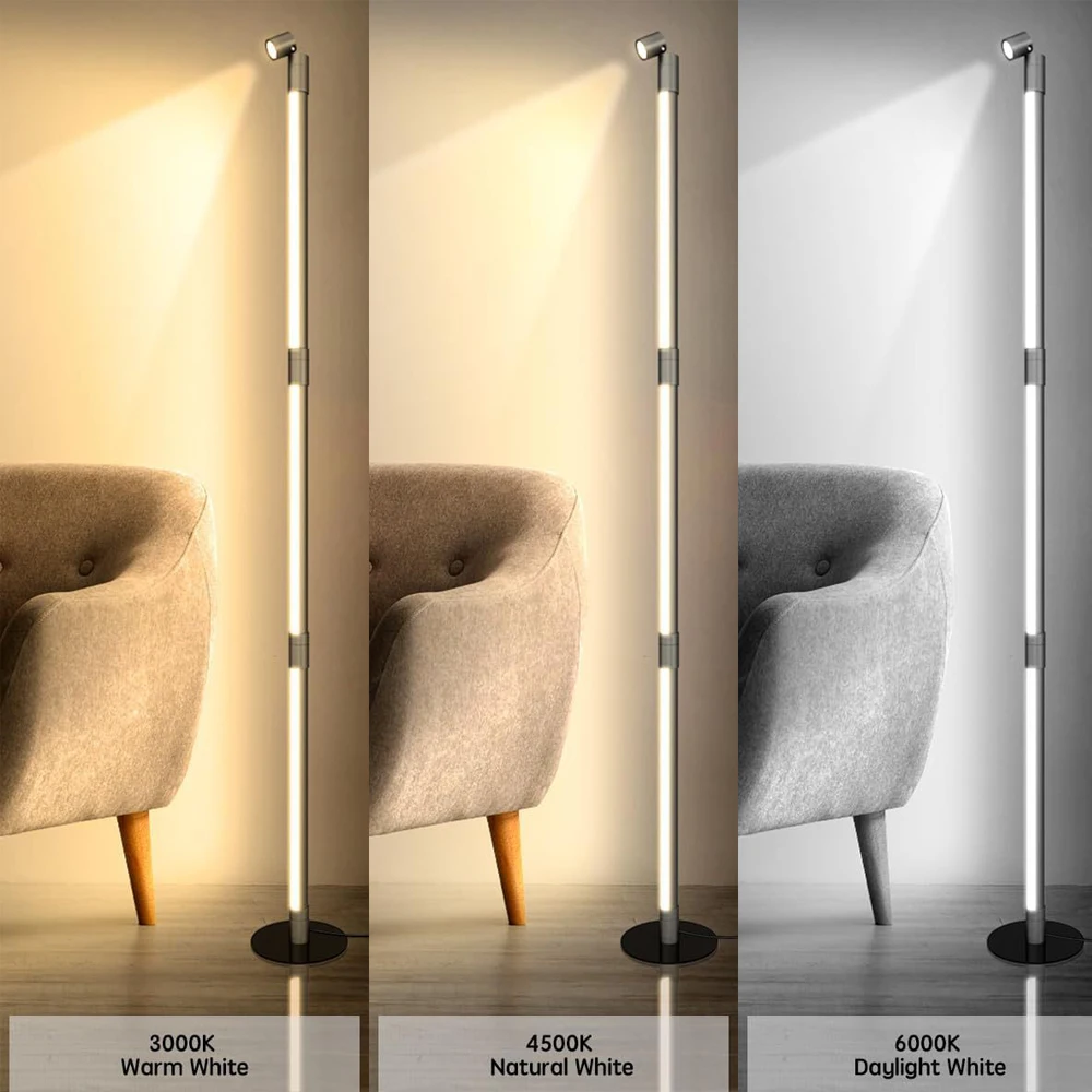 Imagem -05 - Rotatable Canto Led Floor Lamp Atmosfera Colorida Cabeceira Decorar Piso Luzes de Leitura Lâmpada de Parede Rgb 12v