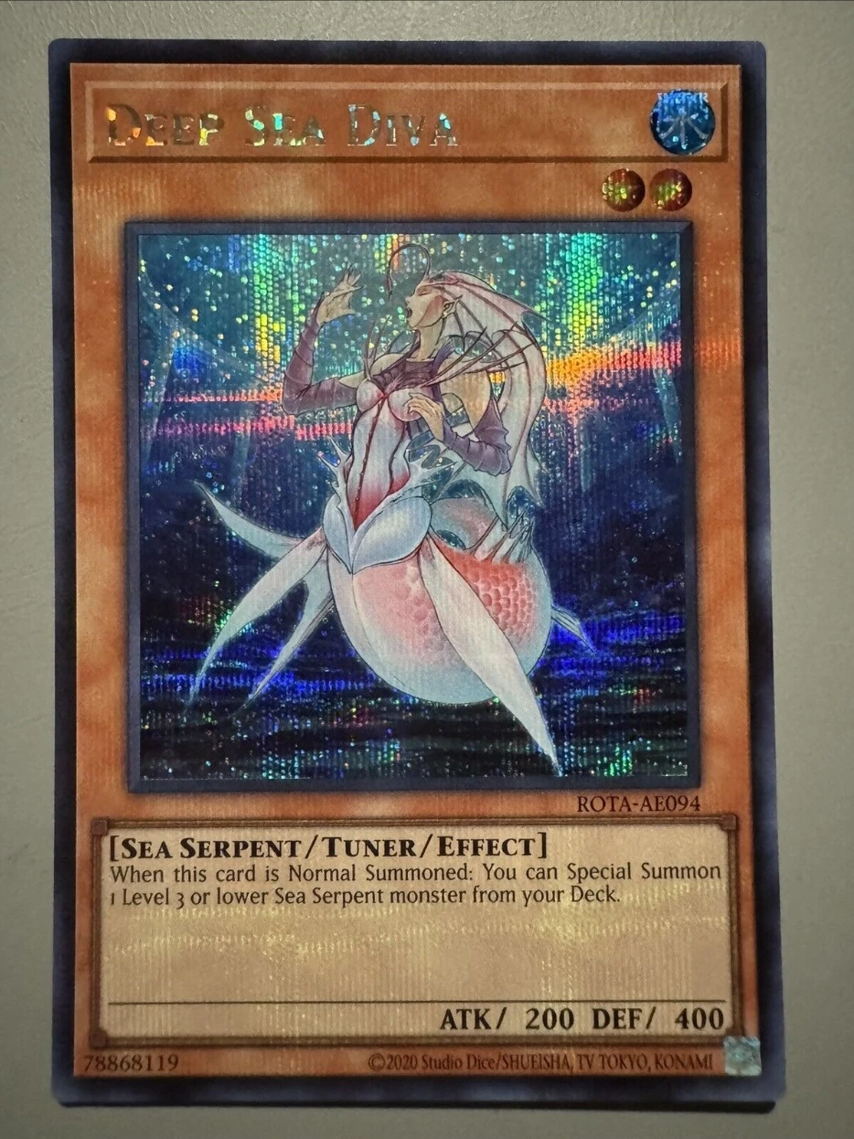 

Yugioh KONAMI Duel Monsters ROTA-AE094 Deep Sea Diva Secret Rare Asian English Collection Mint Card