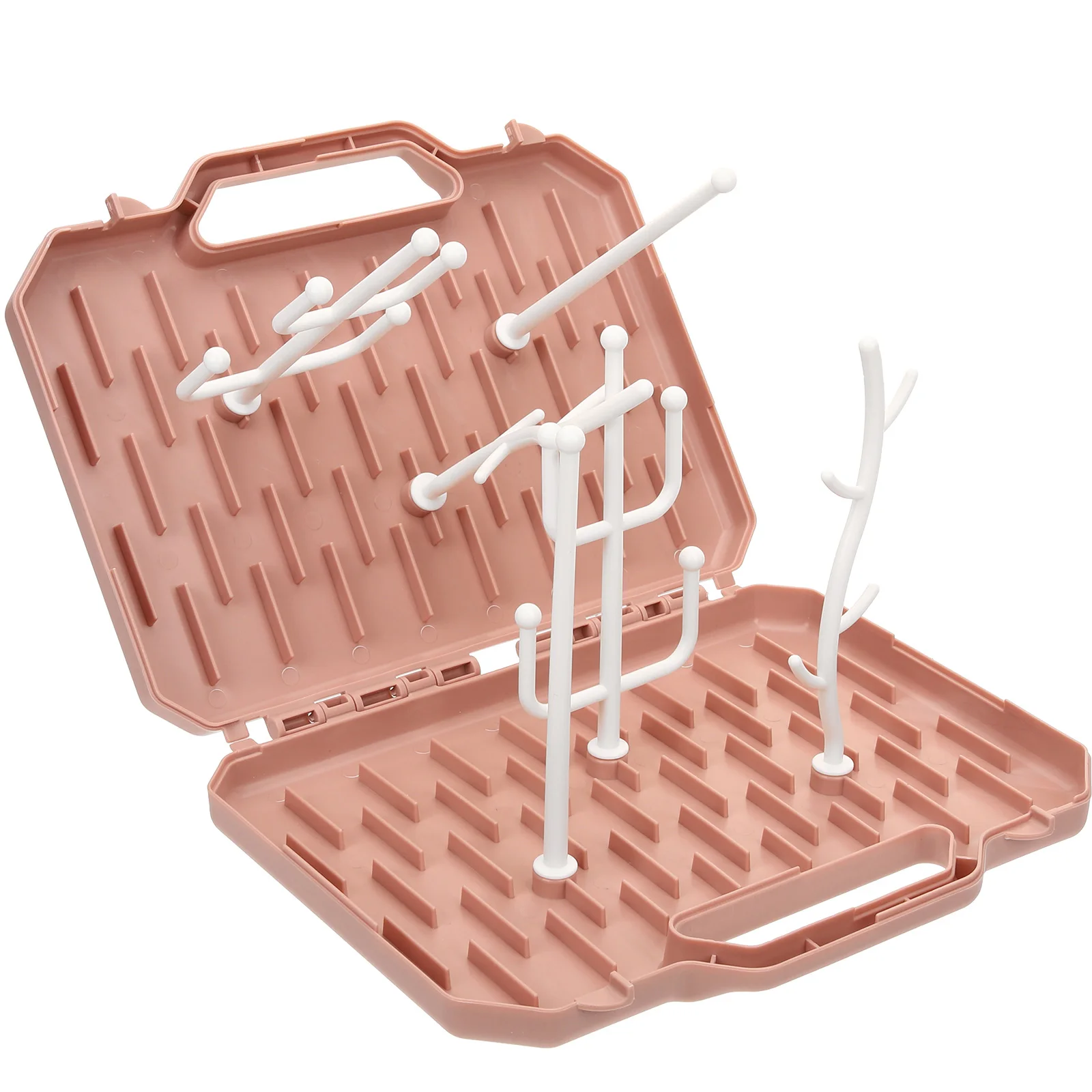 

1 set Baby Bottle Drying Rack Dustproof Drainer Travel Pacifier Holder Case Storage Dryer Box Baby Products Nursing Supplies