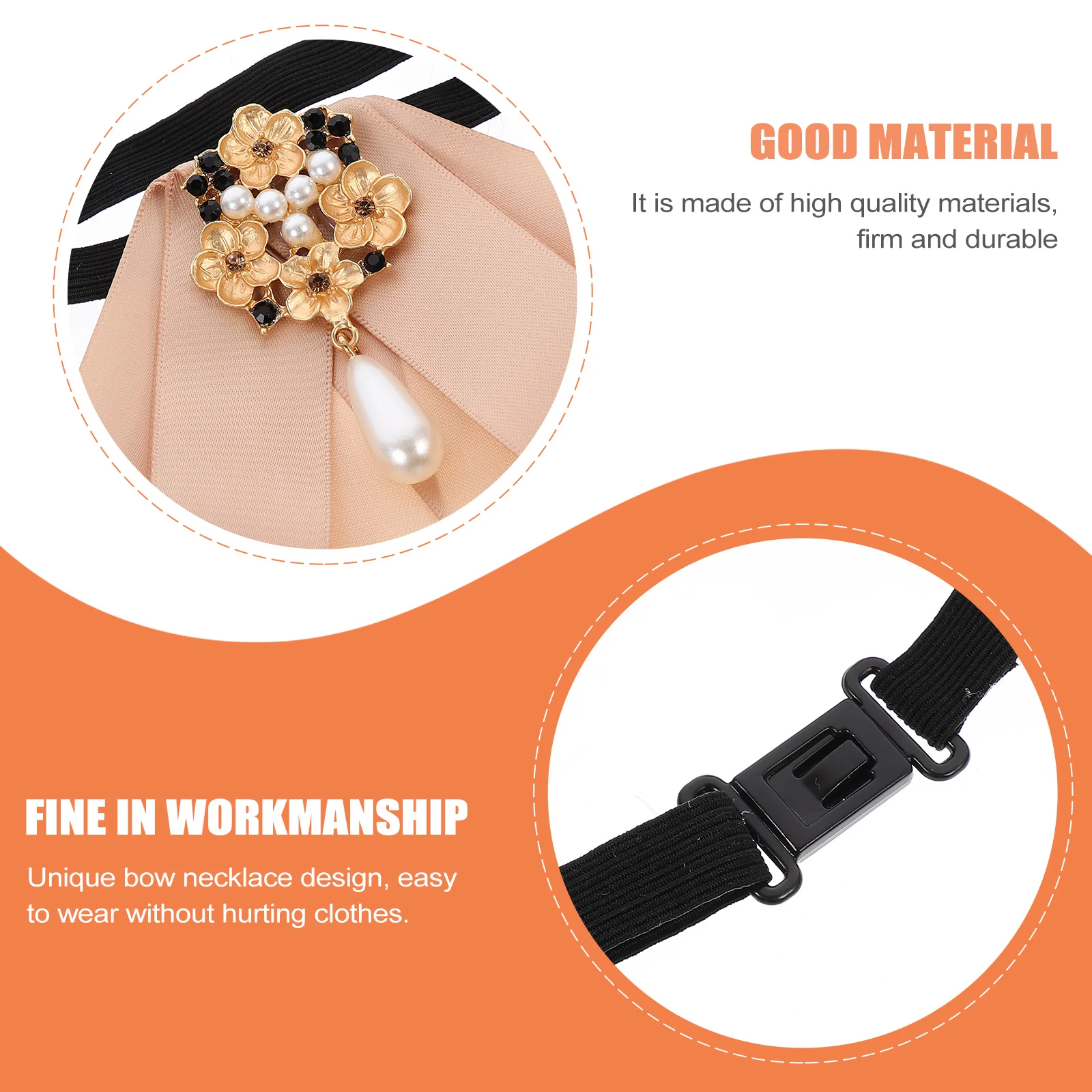

Women Bow Tie Pearl Pearls Ladies Adjustable Pre Tied Bowtie Clothing Birthday Banquet Accessories